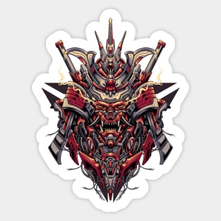 Great Skull Samurai Mecha Illutration 2 Sticker